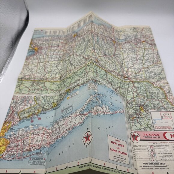 Vintage 1962 Texaco Road Map Of New York With Touring Guide - Picture 3 of 6